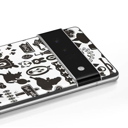 Disney Alice in Wonderland (animated) Silhouette Pattern Google Pixel 6 Pro Skin